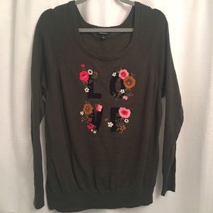 Torrid Olive Green Sweater
